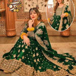 3 Pcs Women's Stitched Chiffon Embroidered Suit