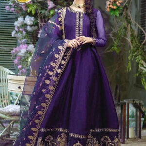 3 Pcs Women's Stitched Chiffon Embroidered Suit