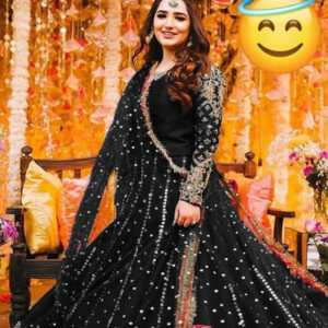 3 Pcs Women's Stitched Shamoz Silk Embroidered Maxi Suit