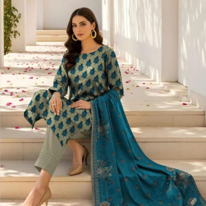 3 Pcs Women's Unstitched Printed Suit