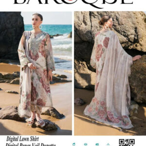 3 Pcs Women's Unstitched Printed Embroidered Suit