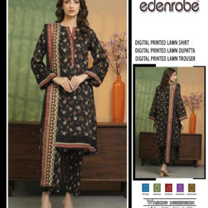 3 Pcs Women's Unstitched Printed Suit