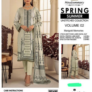 3 Pcs Women's Unstitched Printed Suit