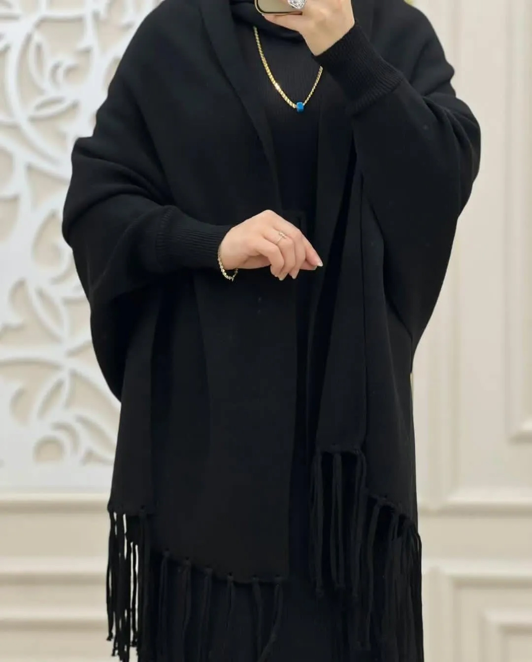 Women's Fleece Plain Cape Shawl