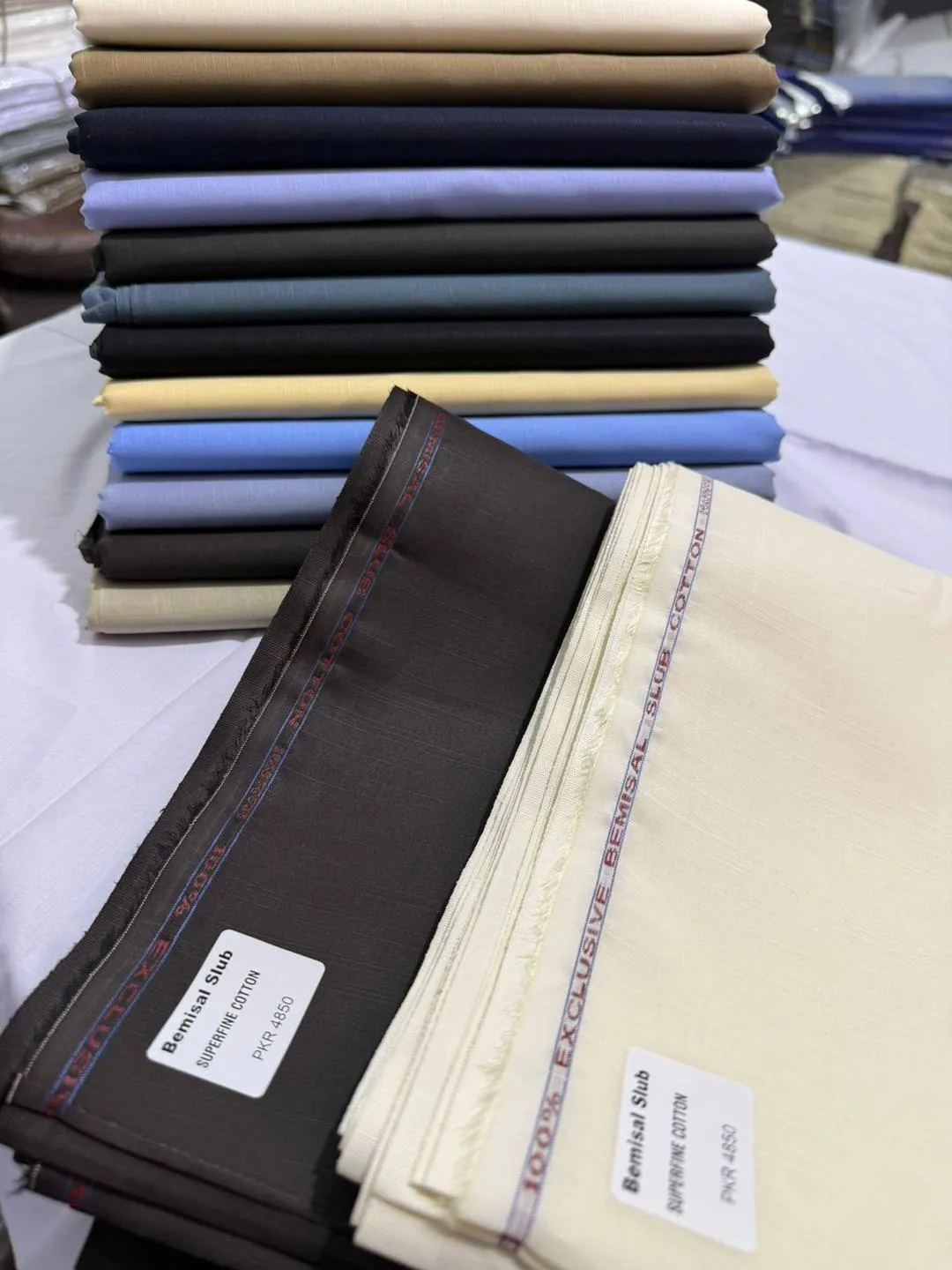 Men’s Unstitched Cotton Plain Suit