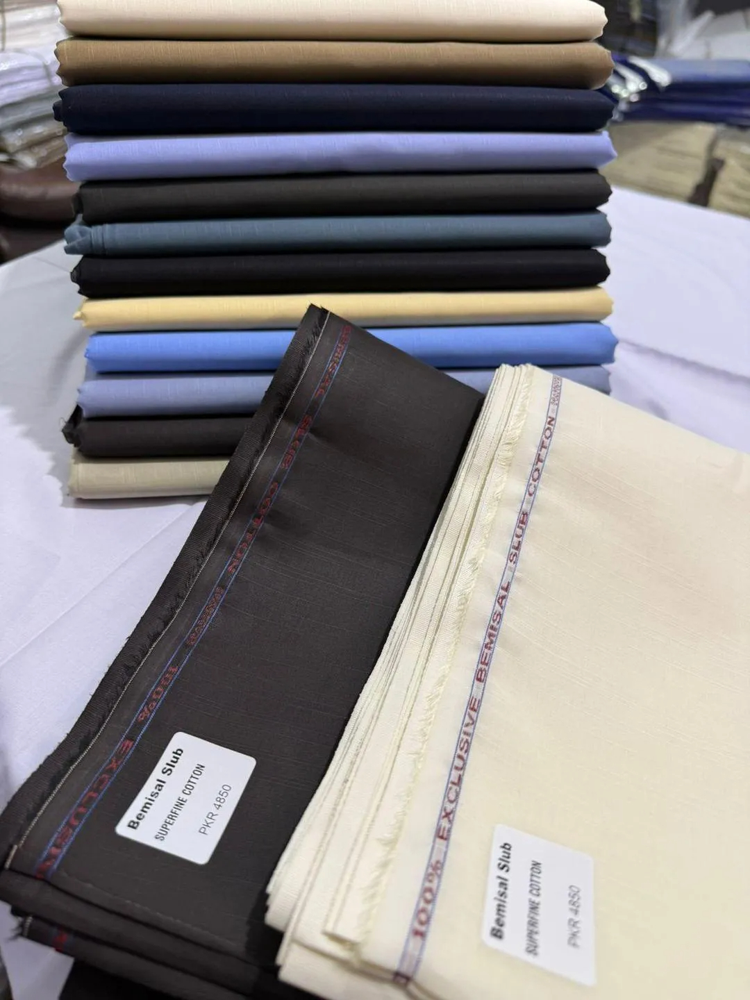 Men’s Unstitched Cotton Plain Suit