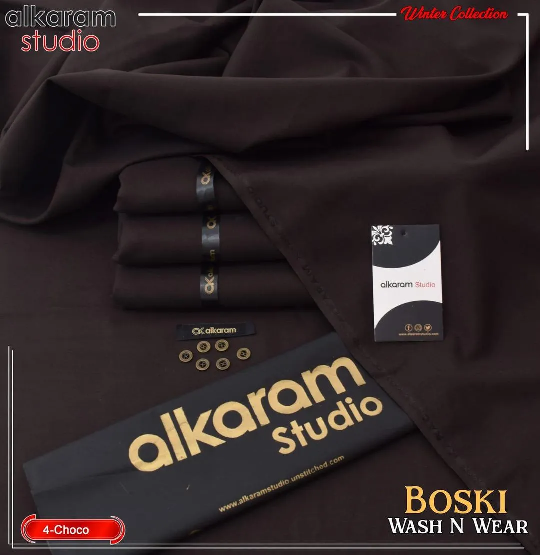 Men’s Unstitched Wash And Wear Plain Suit