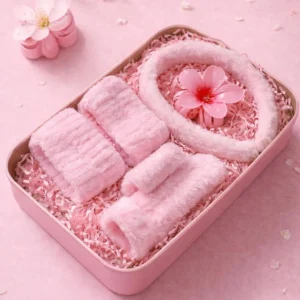 5 Pcs Hair Accessories Set, Headband & Wrist Wash Bands Hair Catchers for Gift