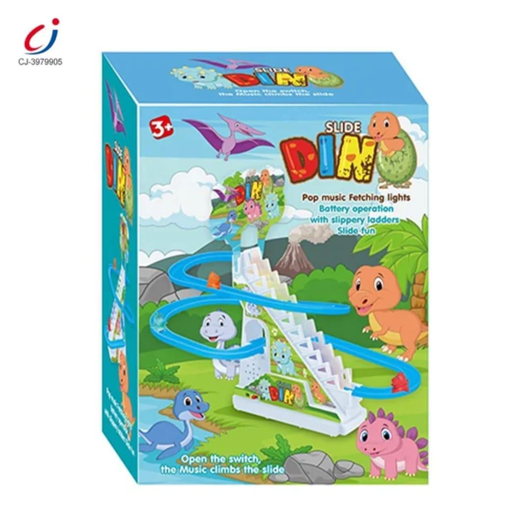 Dinosaur Slide Race Climbing Toy - Blue - 1 Pc Fun Adventure for Kids Aged 3-5