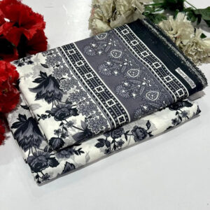 2 Pcs Women's Unstitched Printed Suit