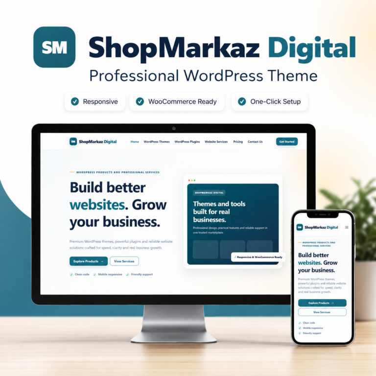 ShopMarkaz Digital – Professional WordPress Theme